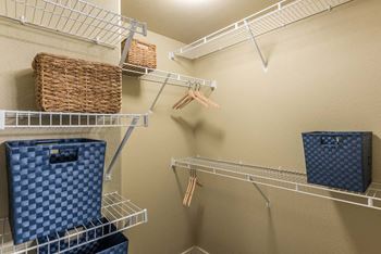Walk-In Closets With Built-In Shelving at Century Palm Bluff, Portland, TX, 78374